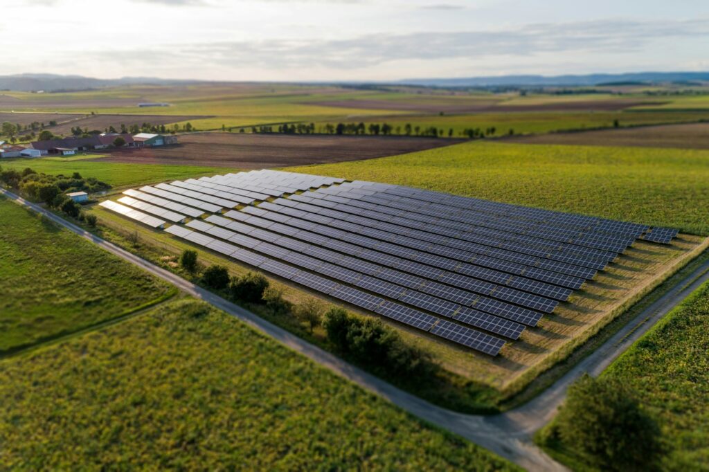Painéis solares para geração de energia renovável